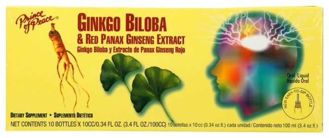 PRINCE OF PEACE: Ginkgo Biloba & Red Panax Ginseng Extract, 10 Bottles