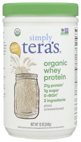 TERA'S WHEY: Organic Plain Whey Protein, 12 oz