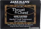 JAKEMANS: Lozenge Throat and Chest Anise Menthol, 24 pc