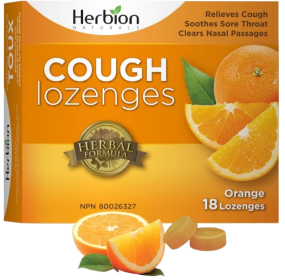 HERBION NATURALS: Cough Drops Orange, 18 pc
