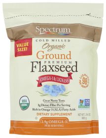 SPECTRUM ESSENTIAL: Organic Ground Flaxseed, 24 oz