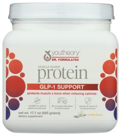 YOUTHEORY: GLP 1 Support Muscle Guard Protein Vanilla, 16.5 oz