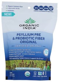 ORGANIC INDIA: Fiber Psyllm Probio Ornge, 10 OZ