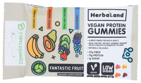 HERBALAND: Wild Berry Vegan Protein Gummies, 50 gm