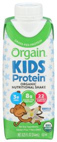 ORGAIN: Healthy Kids Organic Nutritional Shake Strawberry Gluten Free Non GMO Kosher, 8.25 oz