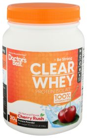 DOCTORS BEST: Clear Whey Protein Isolate Fruit Punch, 529.2 gm