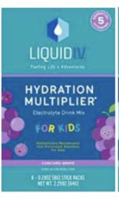 LIQUID I.V: Kids Cotton candy 8ct, 2.25 oz