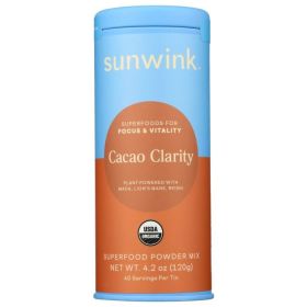 SUNWINK: Superfd Pwdr Clrty Cacao, 4.2 oz