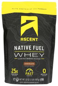 ASCENT: Whey Protein Native Vanil (Option: 1LB)