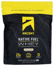 ASCENT: Whey Protein Native Vanil (Option: 2LB)